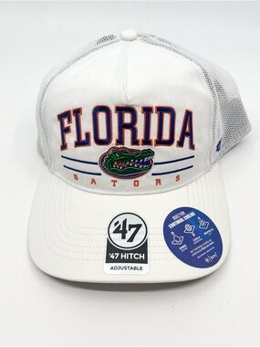 Florida Gators NCAA '47 Brand White Brrr Mesh Adjustable Snapback Hat BRAND NEW